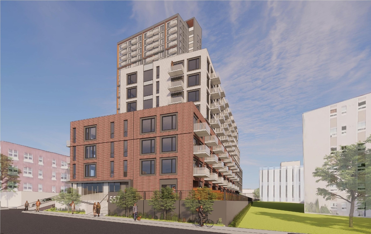 Rendering of building from page 10 of the file '2022-12-30 - Perspectives - D07-12-21-0108'