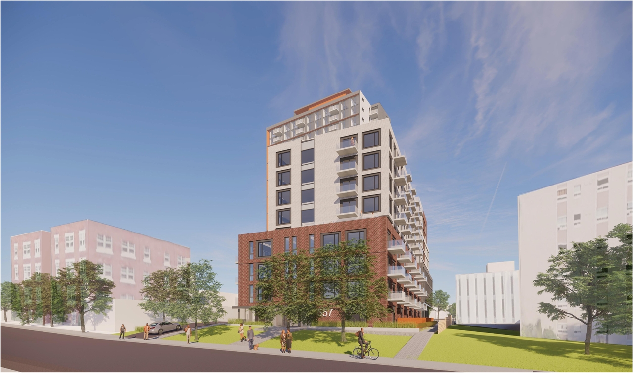 Rendering of building from page 11 of the file '2022-12-30 - Perspectives - D07-12-21-0108'