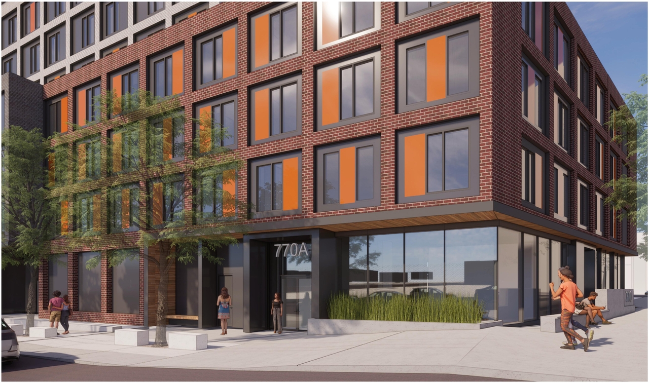 Rendering of building from page 14 of the file '2022-12-30 - Perspectives - D07-12-21-0108'