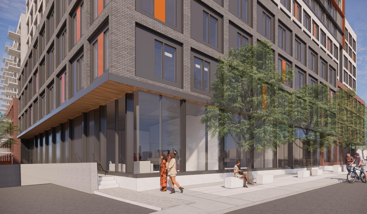 Rendering of building from page 15 of the file '2022-12-30 - Perspectives - D07-12-21-0108'