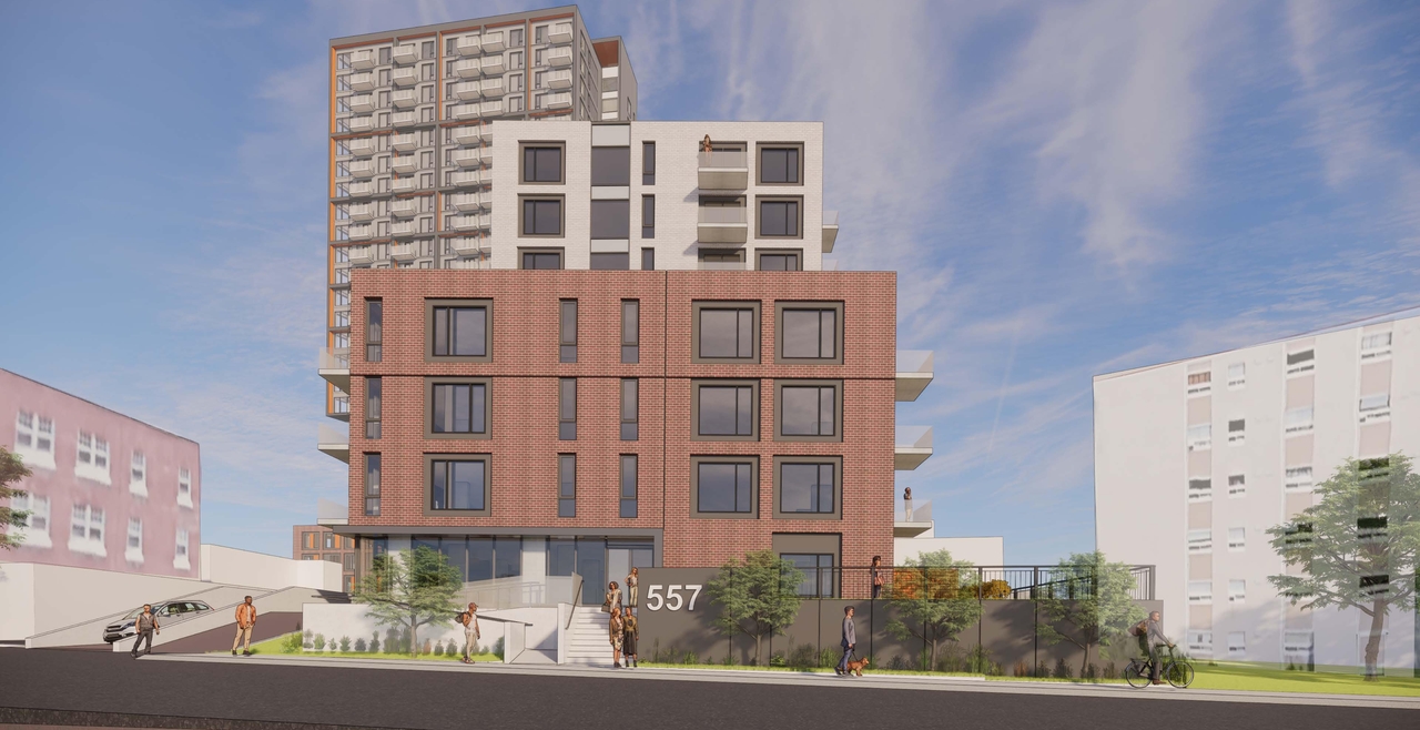 Rendering of building from page 1 of the file '2021-07-19 - Rendering CAMBRIDGE FRONT - D07-12-21-0108'