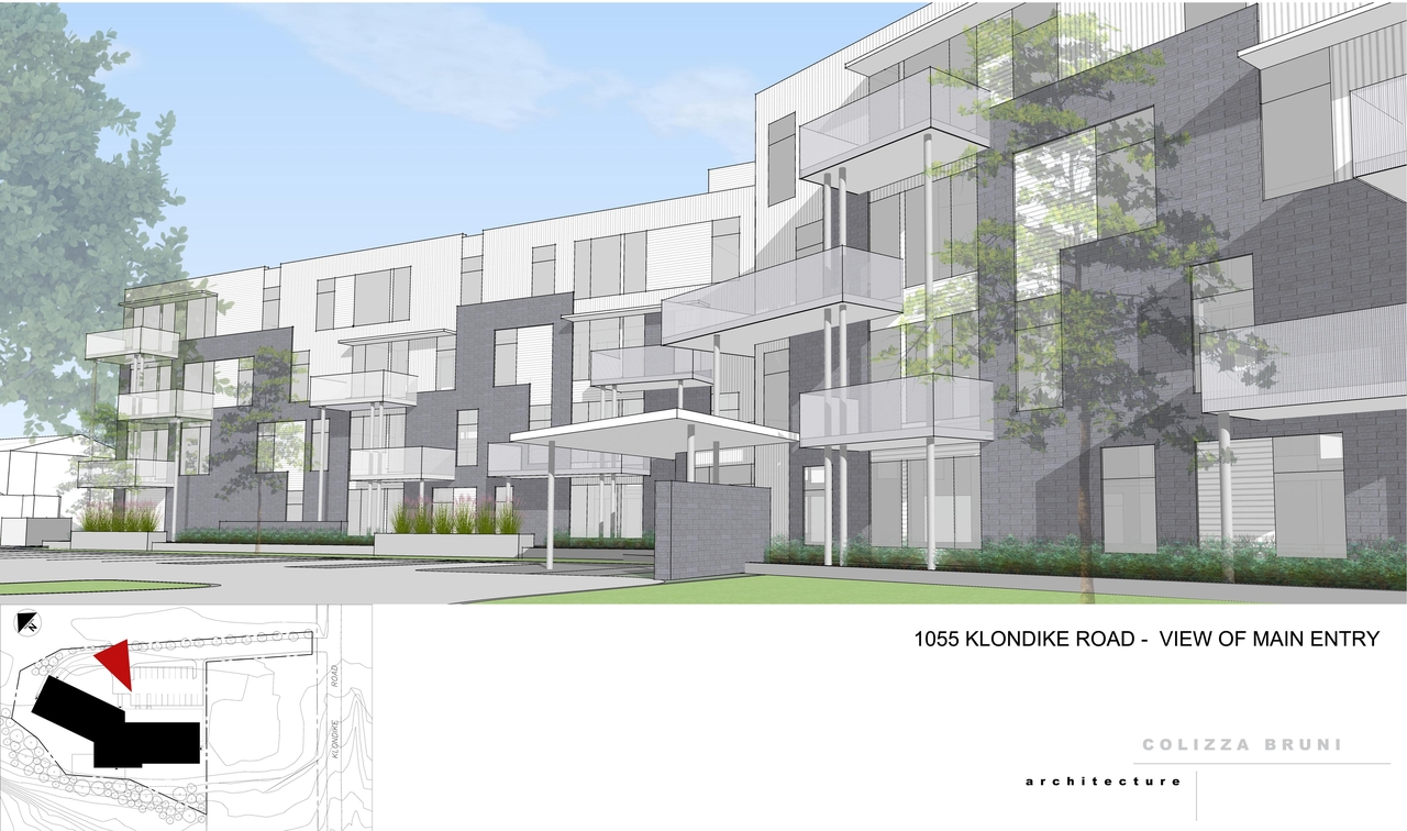 Rendering of building from page 1 of the file '2021-07-20 - View of Main Entry 2 - D07-12-21-0109'