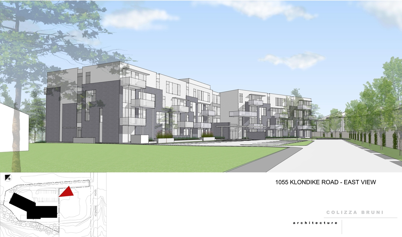 Rendering of building from page 1 of the file '2021-07-20 - East View - D07-12-21-0109'