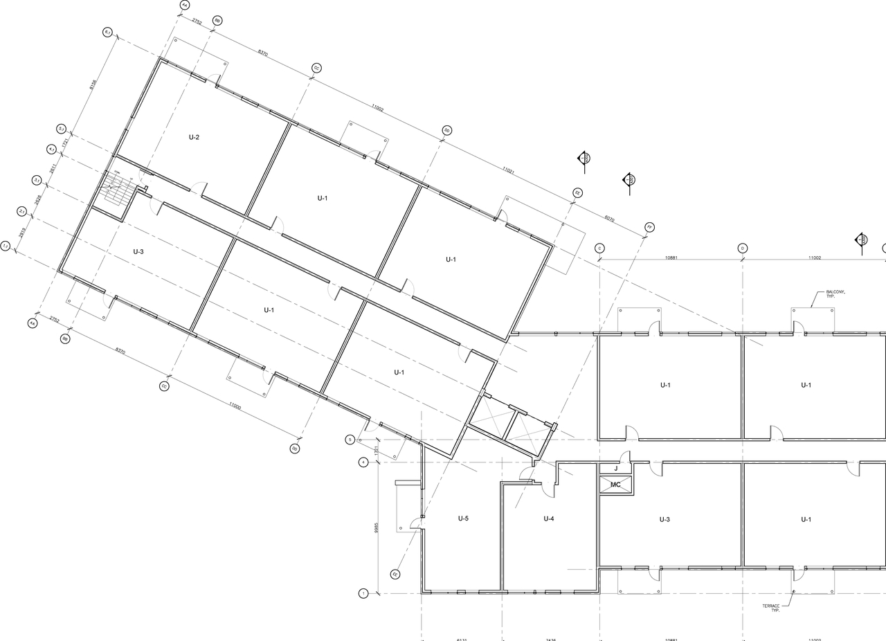 Construction site plan for project from page 1 of the file '2021-07-20 - Third Floor Plan - D07-12-21-0109'
