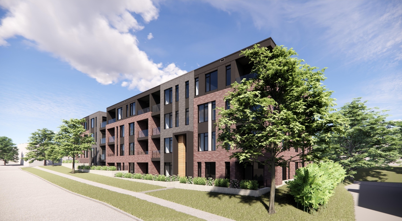 Rendering of building from page 10 of the file '2024-03-08 - Design Brief - D07-12-21-0112'