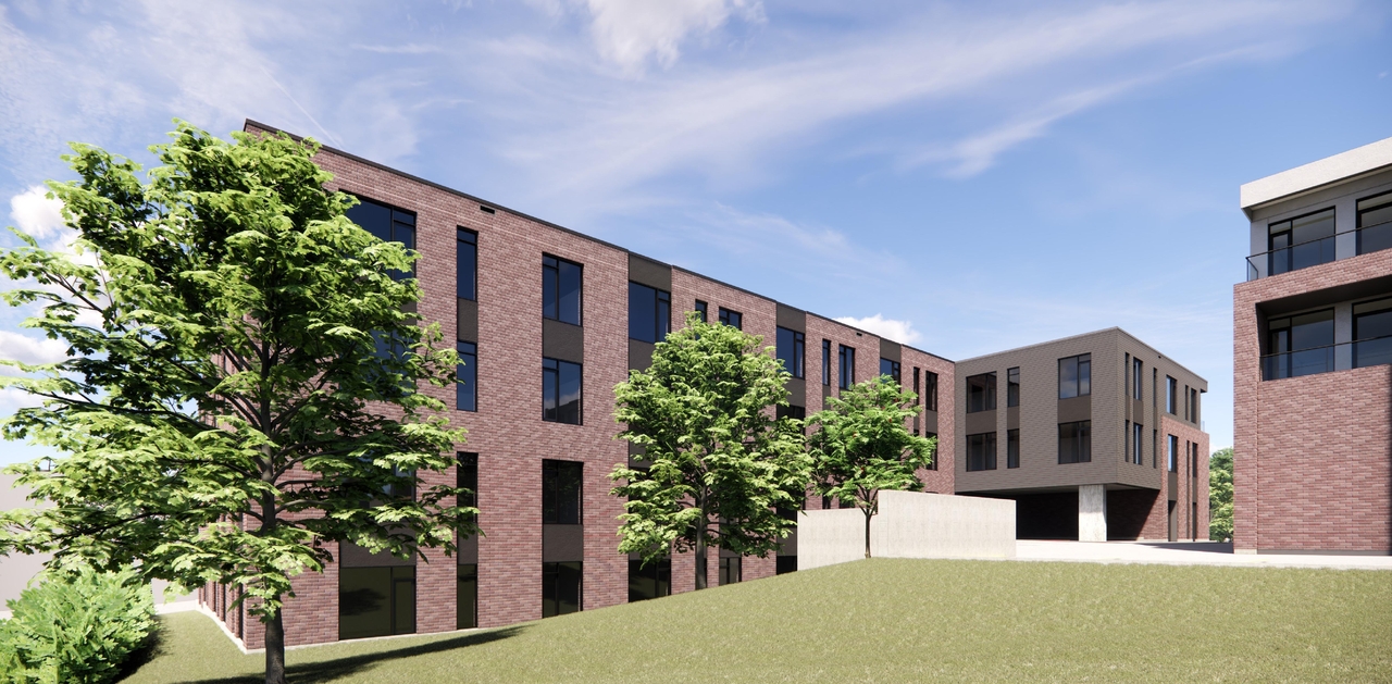 Rendering of building from page 11 of the file '2024-03-08 - Design Brief - D07-12-21-0112'