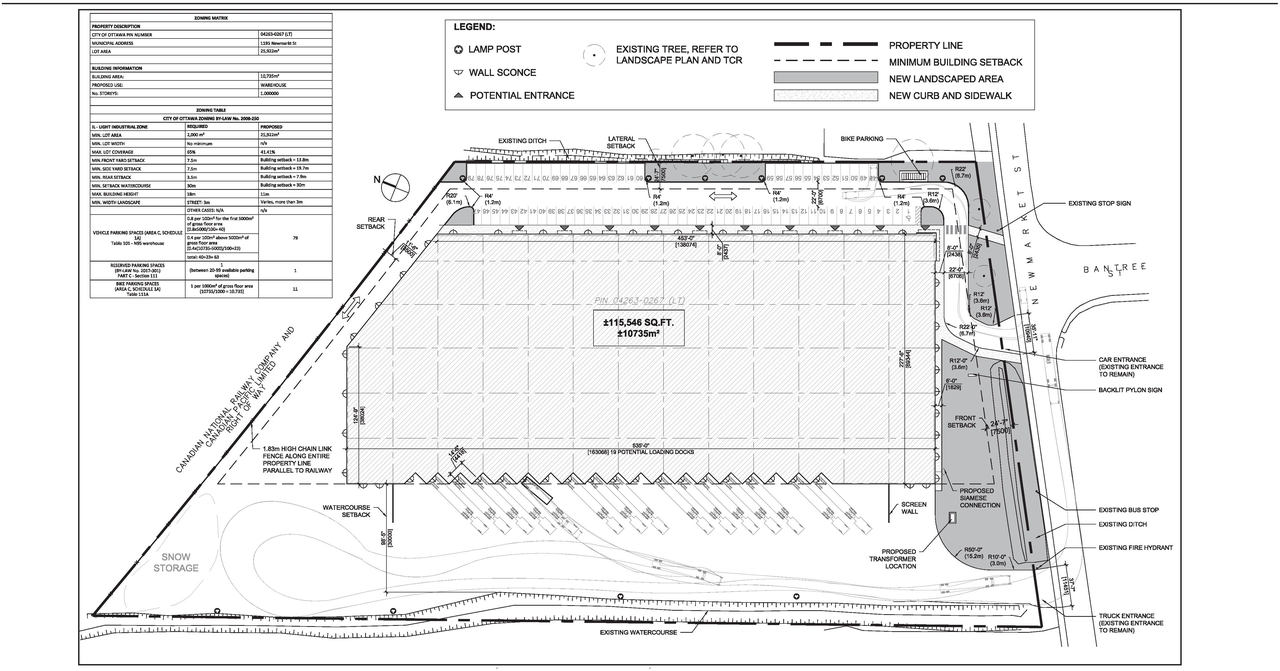 Construction site plan for project from page 4 of the file '2021-07-29 - Design Brief - D07-12-21-0114'