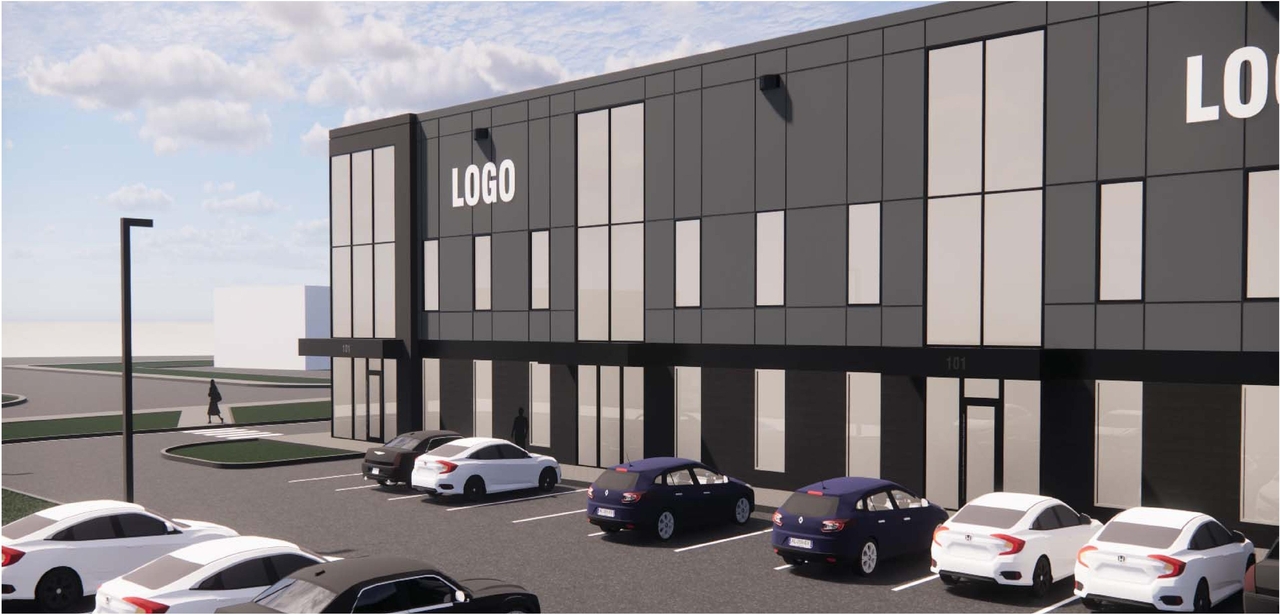 Rendering of building from page 10 of the file '2021-07-29 - Design Brief - D07-12-21-0114'