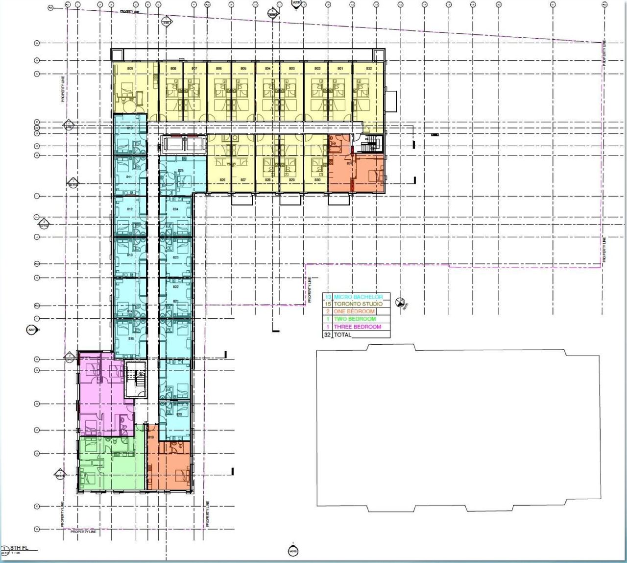 Construction site plan for project from page 33 of the file '2021-07-29 - Design Brief - D07-12-21-0115'