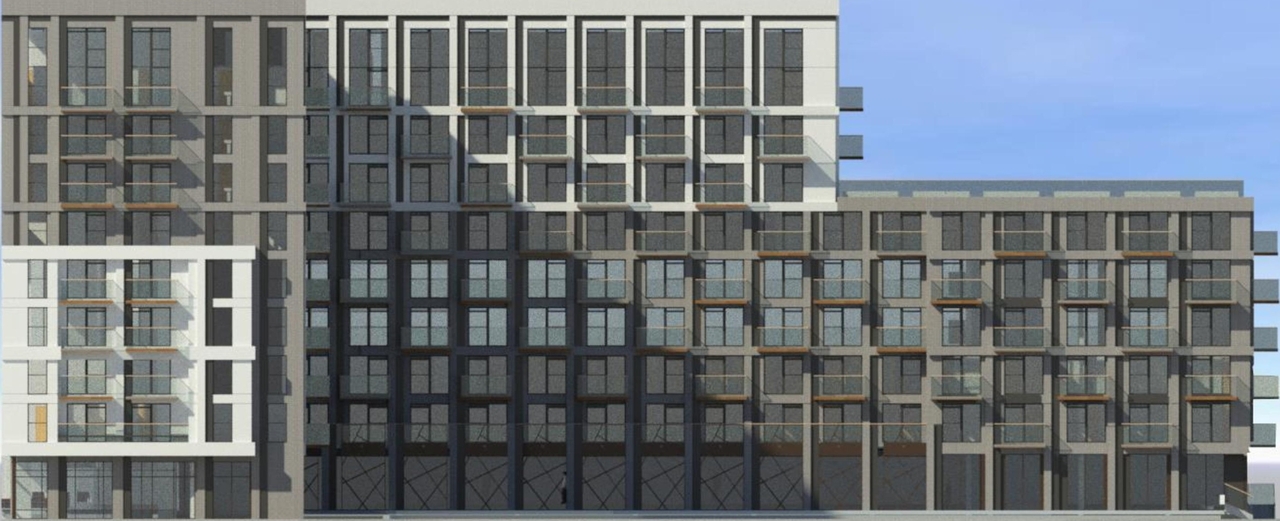 Rendering of building from page 1 of the file '2023-03-27 - Renderings - D07-12-21-0115'