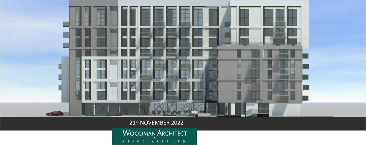 Rendering of building from page 2 of the file '2023-03-27 - Renderings - D07-12-21-0115'