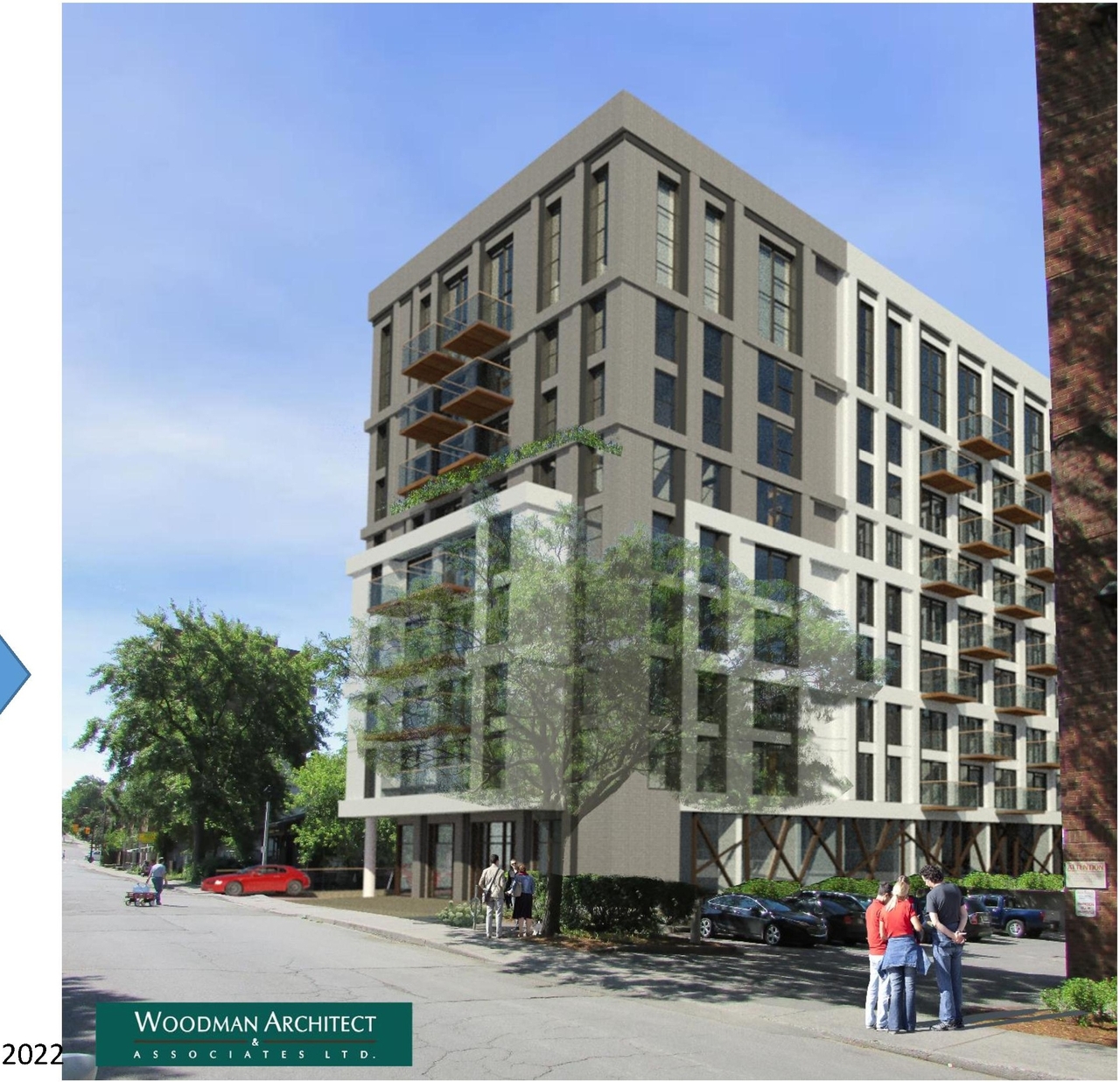 Rendering of building from page 6 of the file '2023-03-27 - Renderings - D07-12-21-0115'