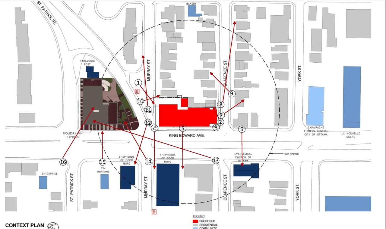 Construction site plan for project from page 4 of the file '2021-08-23 - Design Brief - D07-12-21-0128'