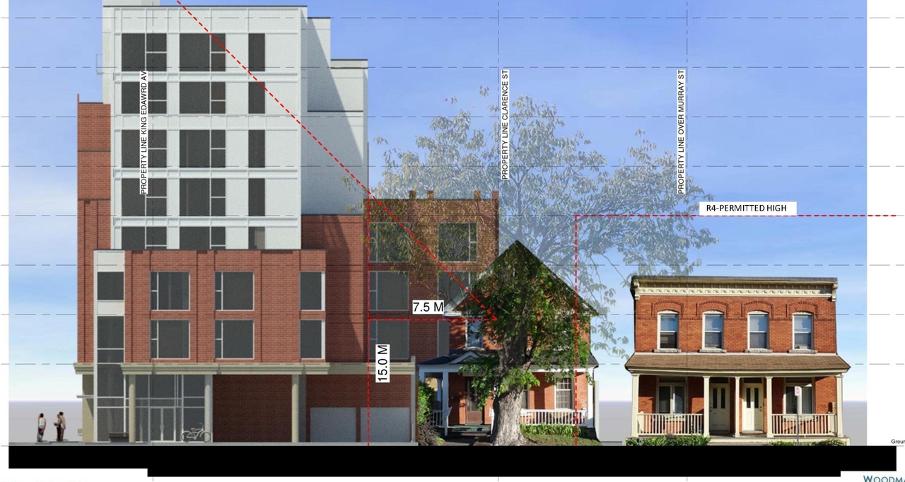 Rendering of building from page 21 of the file '2021-08-23 - Design Brief - D07-12-21-0128'