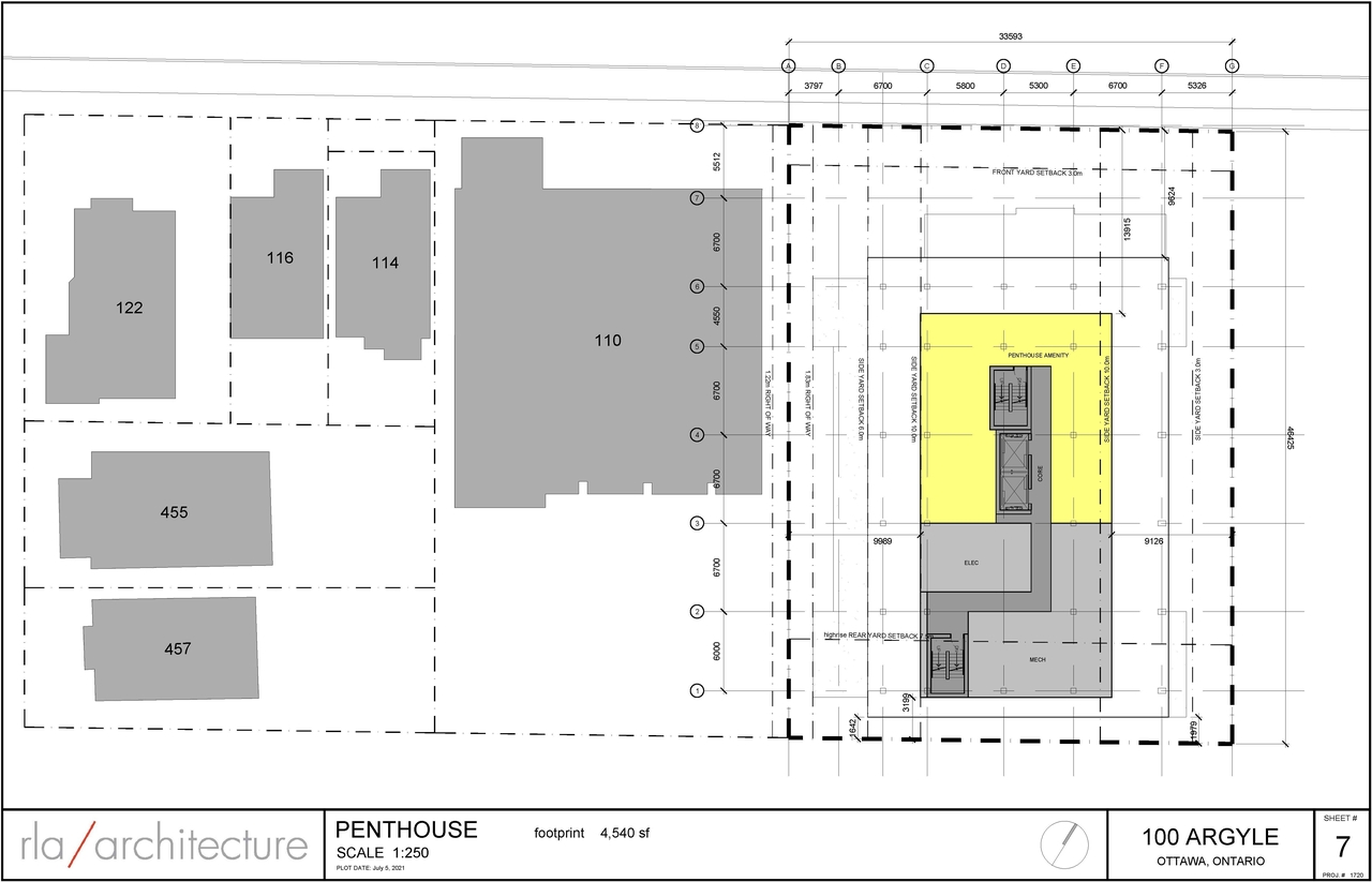 Construction site plan for project from page 7 of the file '2021-08-24 - Floor Plans - D07-12-21-0130'