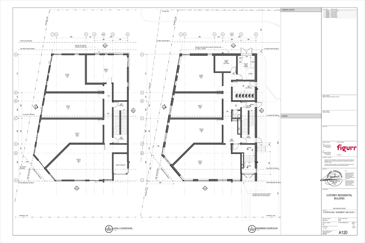 Floor plan for project from page 1 of the file '2023-06-30 - Floor Plans & Elevations - D07-12-21-0145'