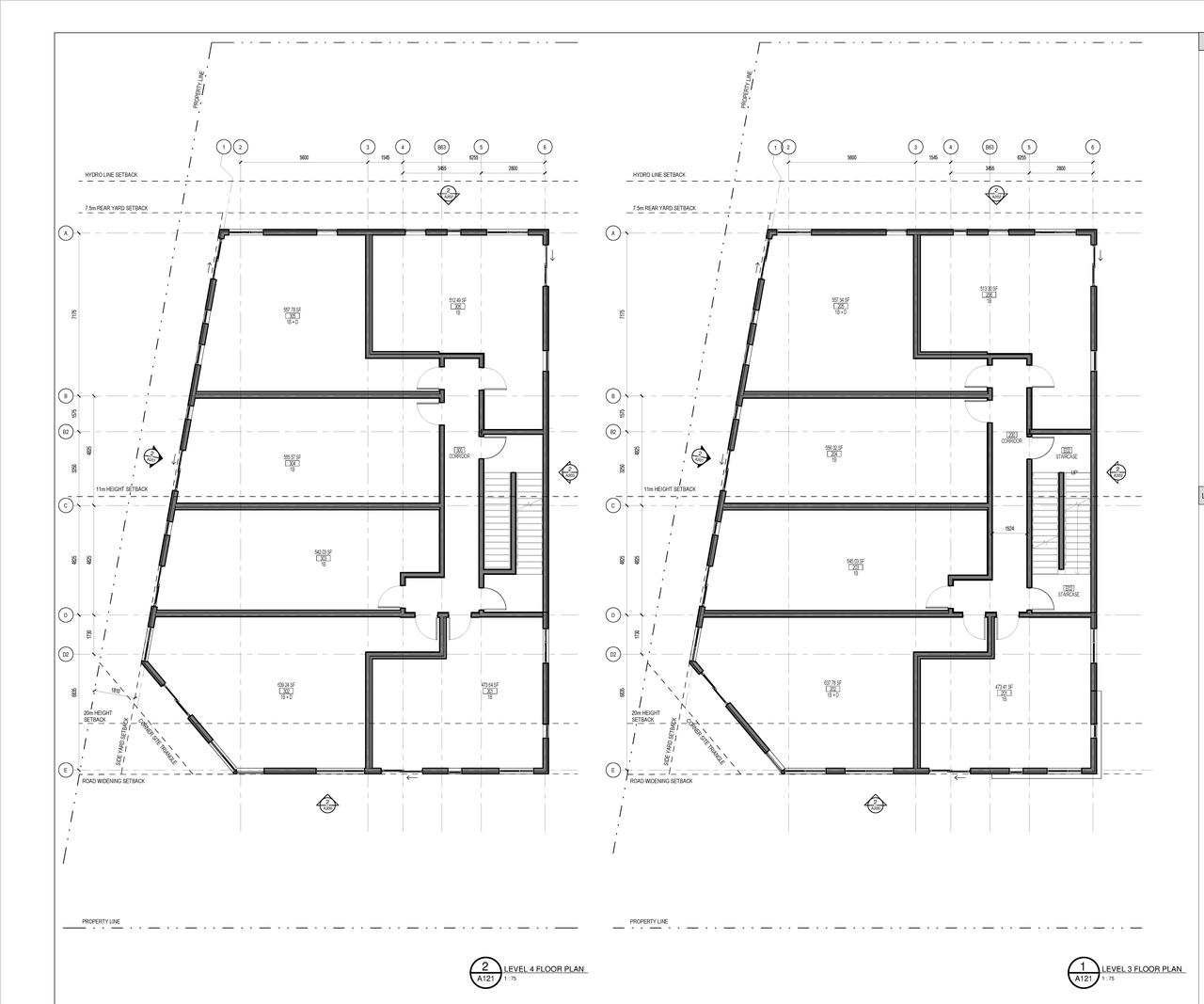 Floor plan for project from page 2 of the file '2023-06-30 - Floor Plans & Elevations - D07-12-21-0145'