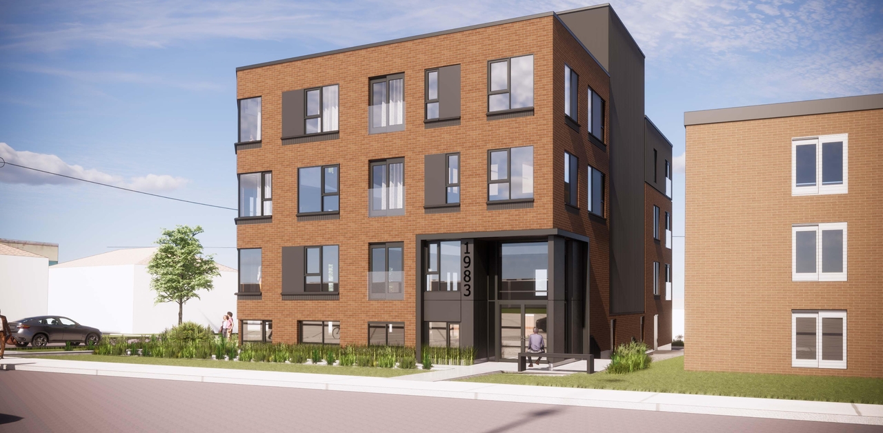Rendering of building from page 2 of the file '2023-01-12- Renderings- Second Submission - D07-12-21-0145'