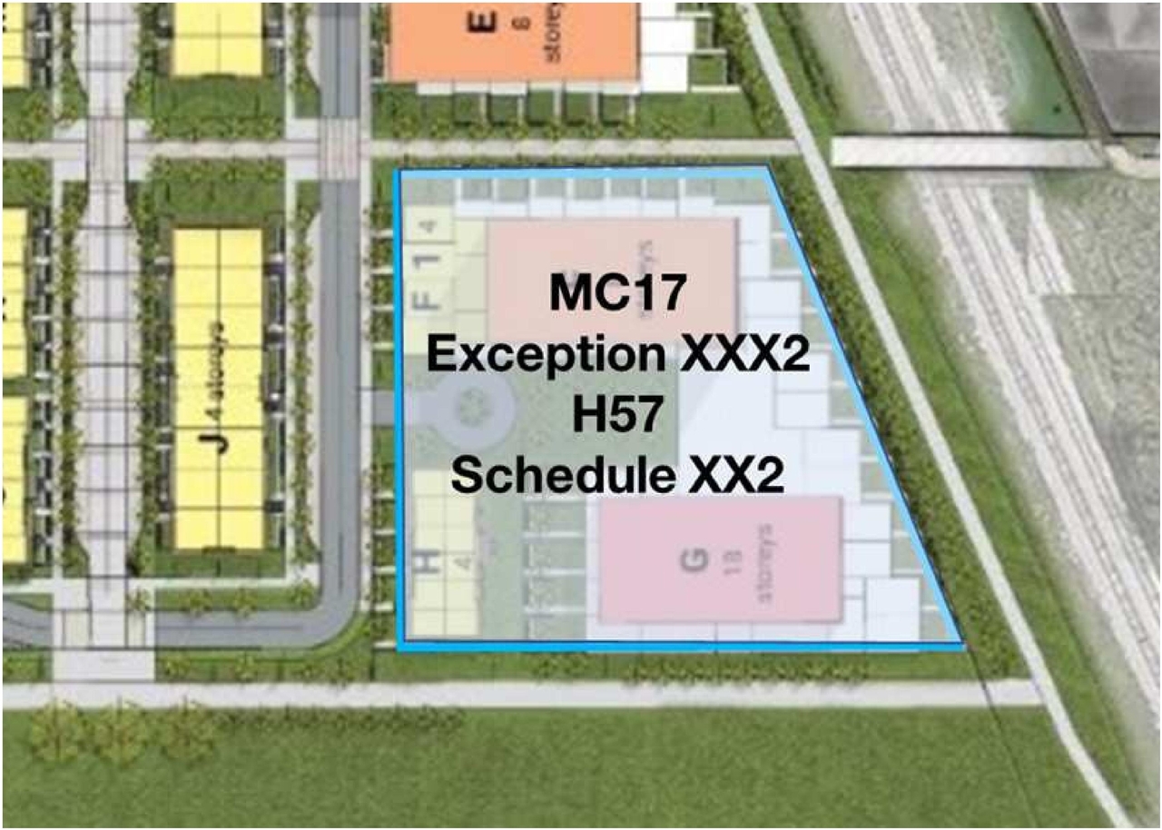 Construction site plan for project from page 13 of the file '2021-11-25 - UDRP Dec 3 2021 Design Brief - D07-12-21-0149'