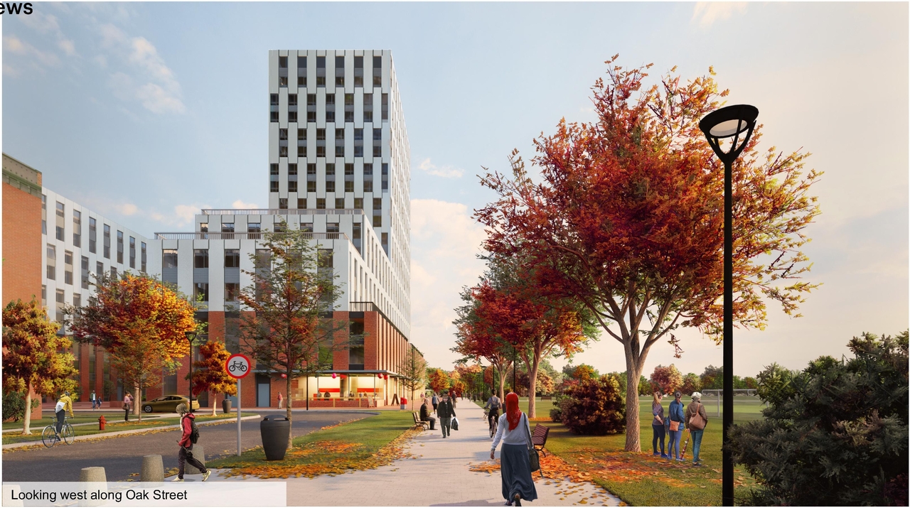 Rendering of building from page 52 of the file '2021-11-25 - UDRP Dec 3 2021 Design Brief - D07-12-21-0149'