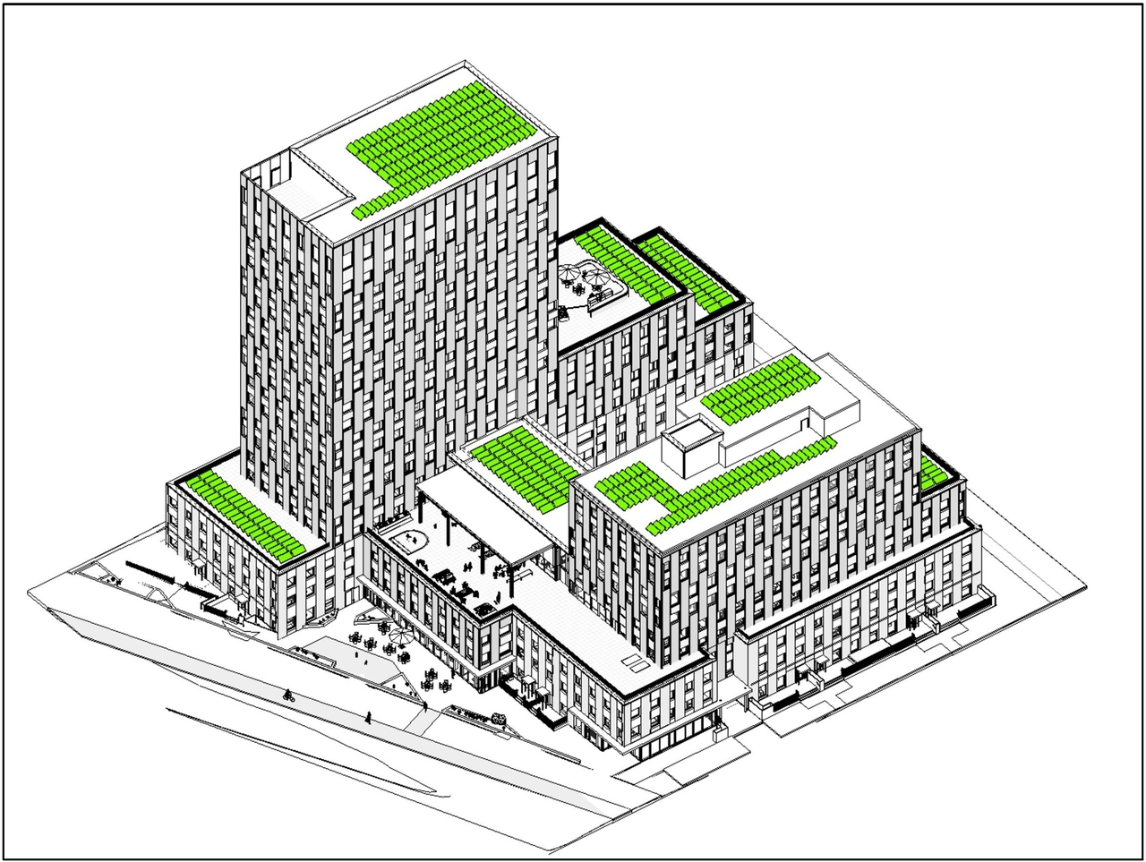 Rendering of building from page 58 of the file '2021-11-25 - UDRP Dec 3 2021 Design Brief - D07-12-21-0149'