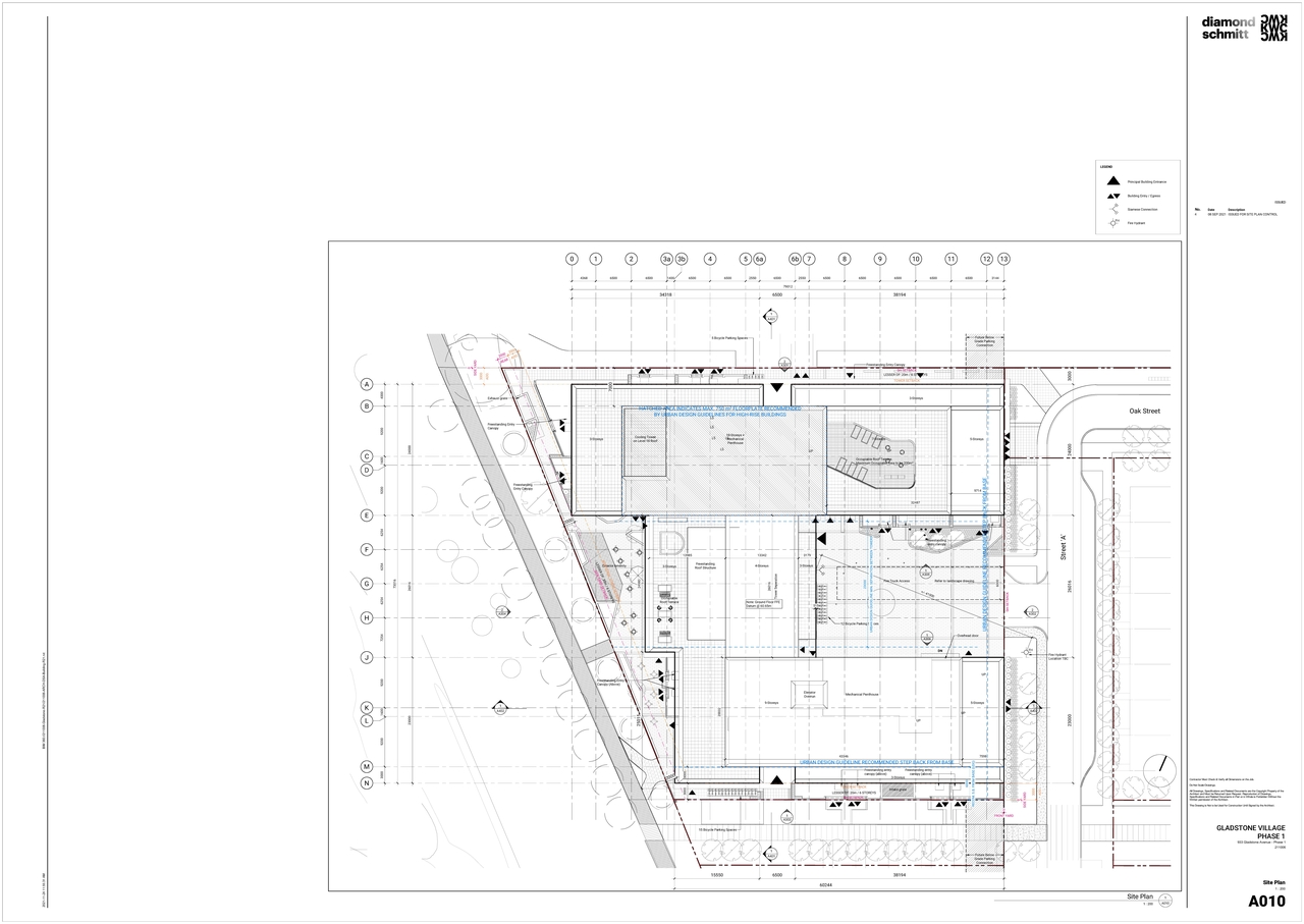 Construction site plan for project from page 60 of the file '2021-11-25 - UDRP Dec 3 2021 Design Brief - D07-12-21-0149'