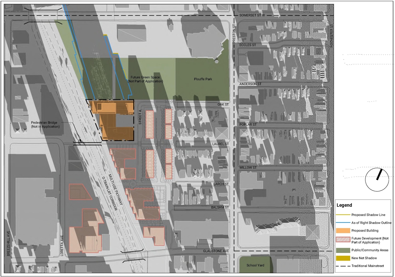 Construction site plan for project from page 96 of the file '2021-11-25 - UDRP Dec 3 2021 Design Brief - D07-12-21-0149'