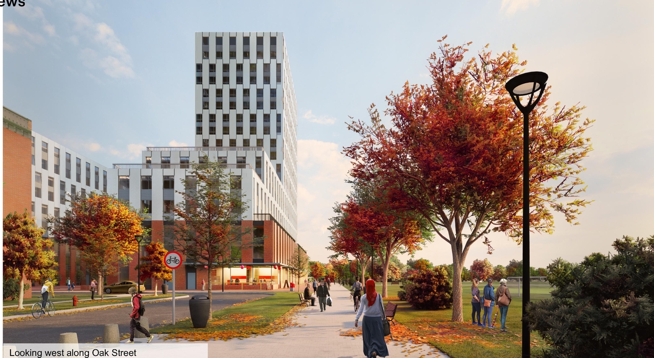 Rendering of building from page 52 of the file '2021-11-25 - UDRP Dec 3 2021 Design Brief - D07-12-21-0149'