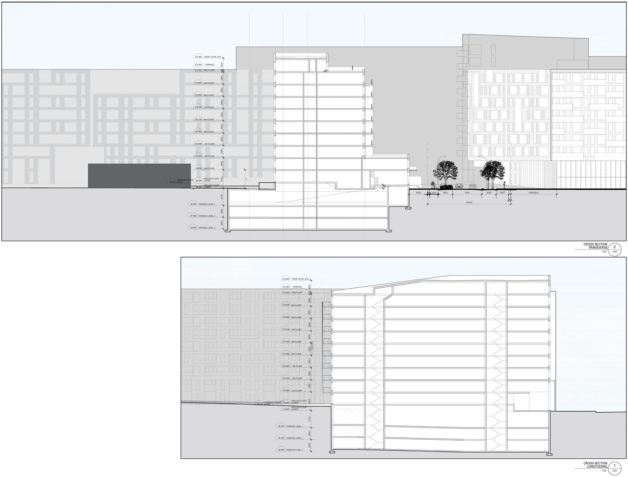Rendering of building from page 11 of the file '2023-12-07 - Shadow, Views, Floor, Sections, Elevations Plans - D07-12-21-0152'