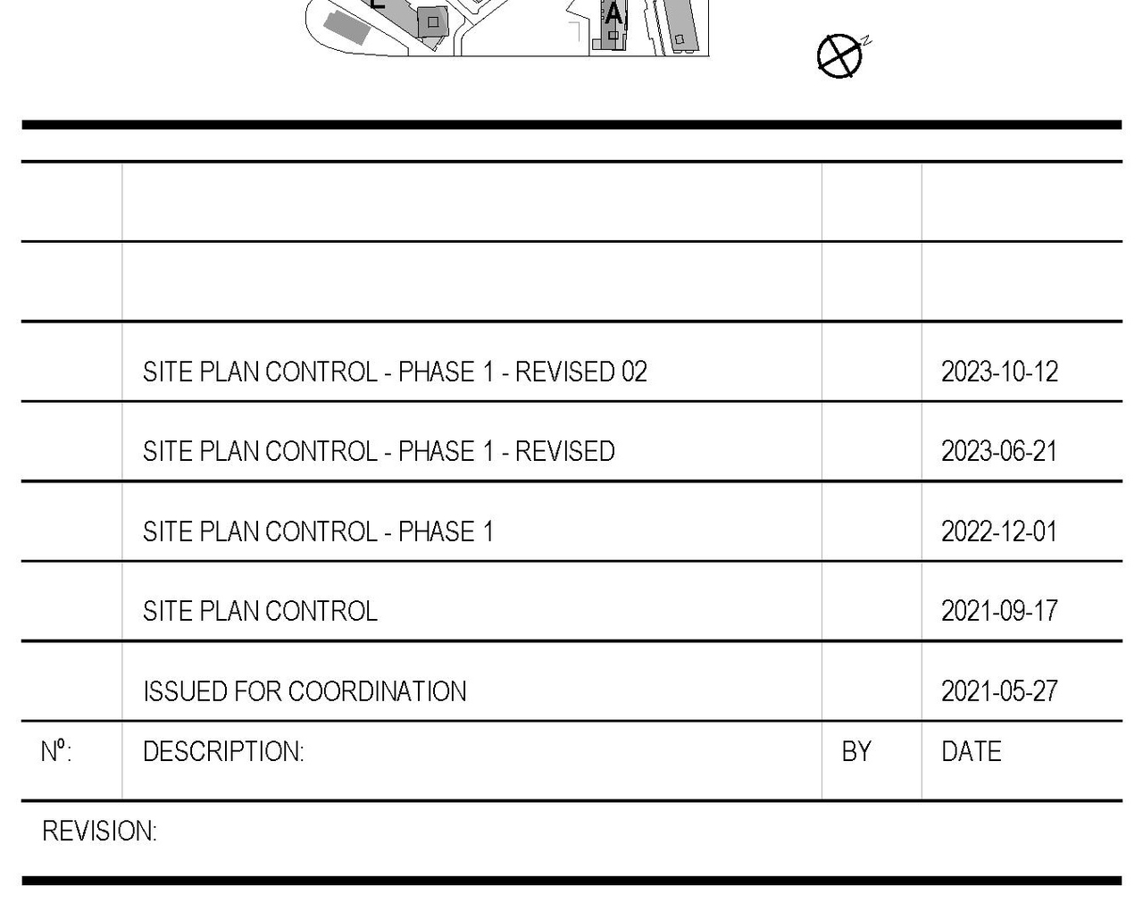 Construction site plan for project from page 12 of the file '2023-12-07 - Shadow, Views, Floor, Sections, Elevations Plans - D07-12-21-0152'