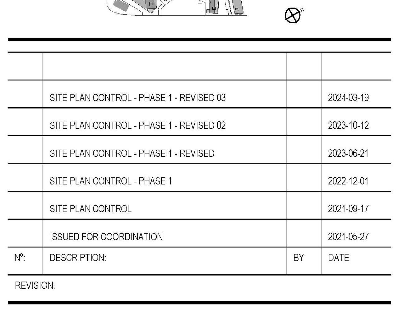 Construction site plan for project from page 1 of the file '2024-05-16 - Model Views - D07-12-21-0152'