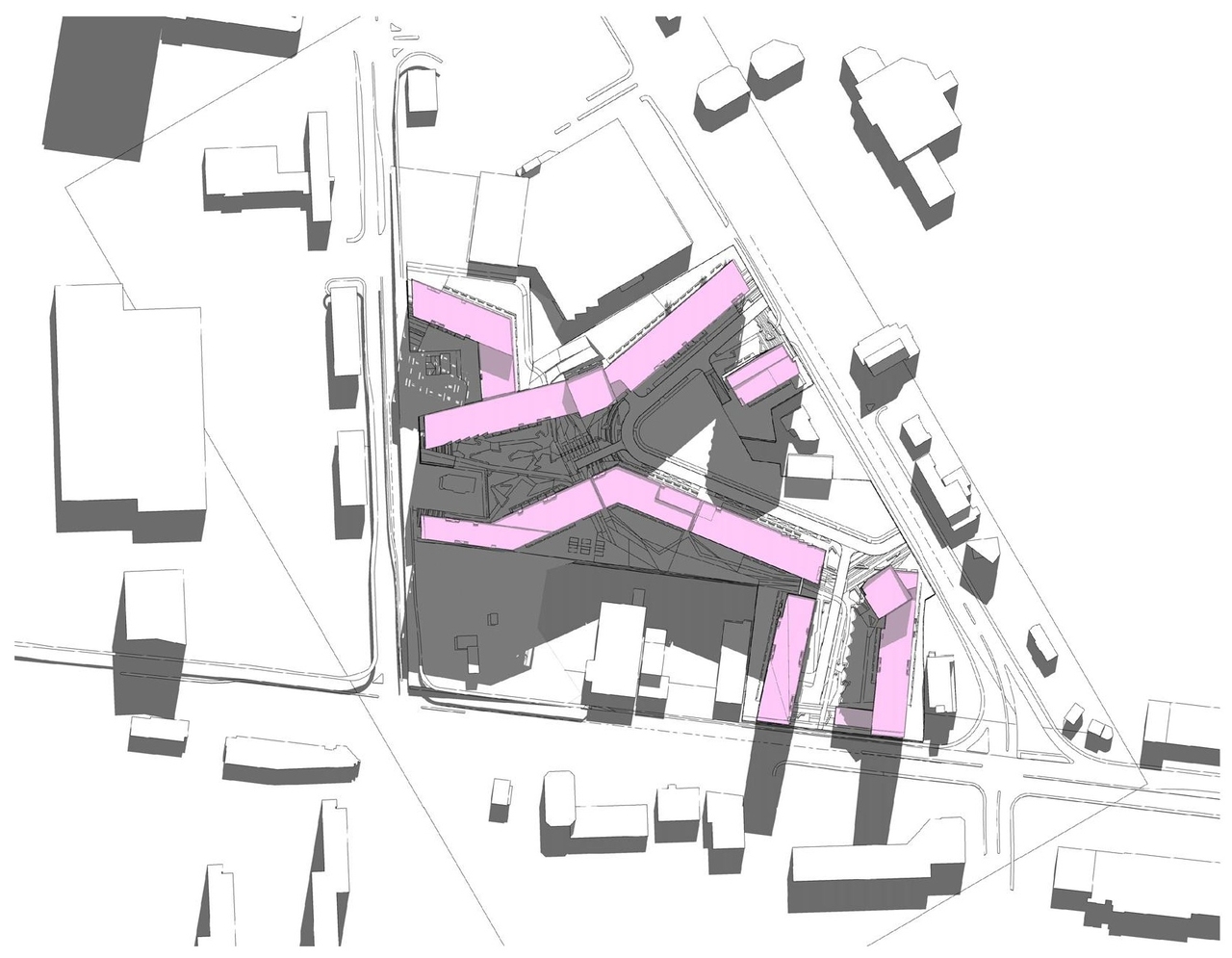 Construction site plan for project from page 3 of the file '2021-09-27 - Site Plan Shadow Analysis Floor Plans - D07-12-21-0152'