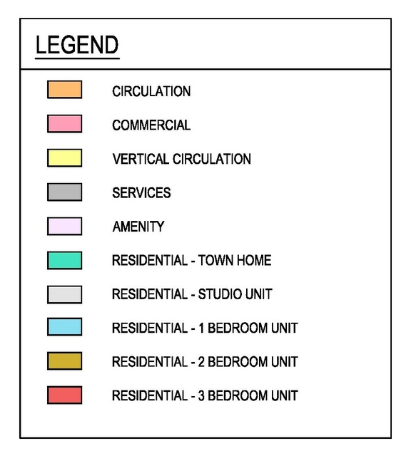 Floor plan for project from page 8 of the file '2021-09-27 - Site Plan Shadow Analysis Floor Plans - D07-12-21-0152'