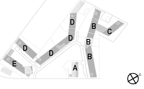 Construction site plan for project from page 14 of the file '2024-10-01 - Cover Sheet, Site Plan, Shadow Analysis, Model Views, Floor Plans and Elevations - D'