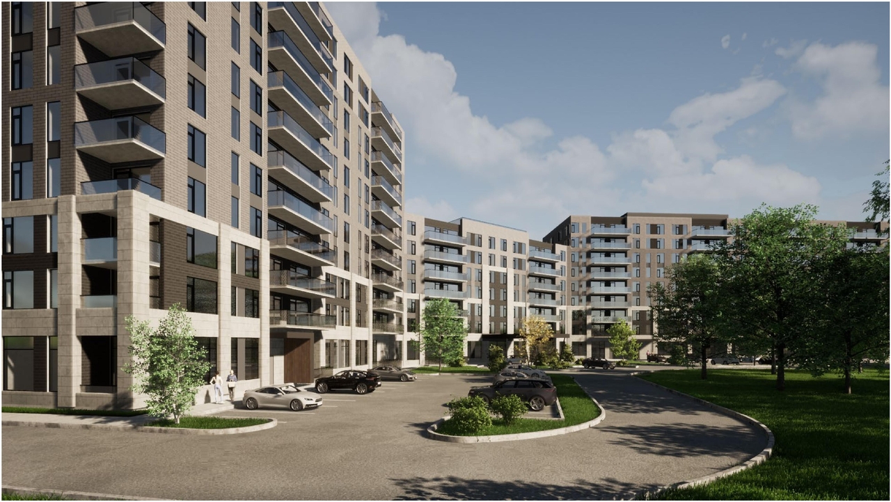 Rendering of building from page 1 of the file '2021-09-28 - Rear Entry and Parking Rendering - D07-12-21-0153'