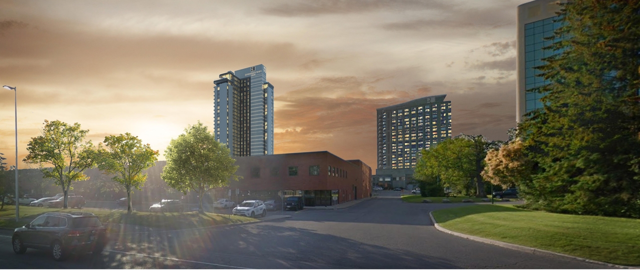 Rendering of building from page 16 of the file '2022-02-03 - Design Brief - D07-12-21-0160'