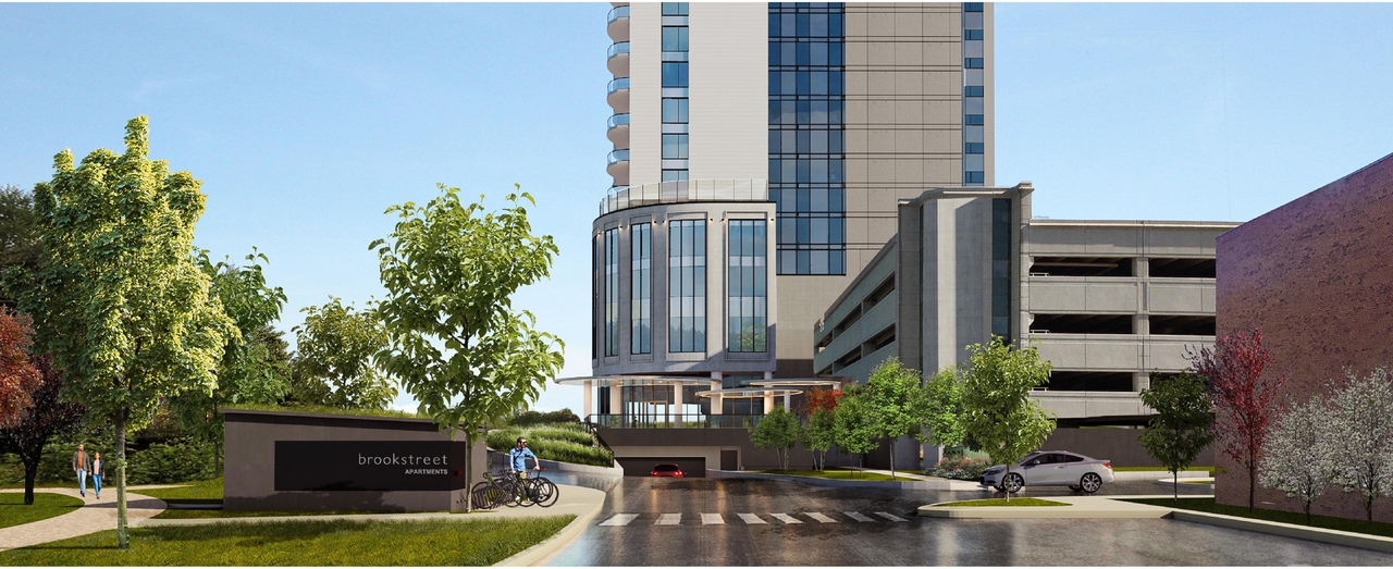 Rendering of building from page 19 of the file '2022-02-03 - Design Brief - D07-12-21-0160'