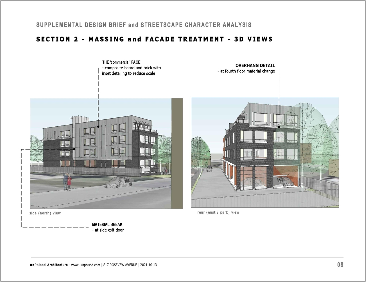 Rendering of building from page 9 of the file '2021-10-19 - Design Brief and Streetscape - D07-12-21-0165'