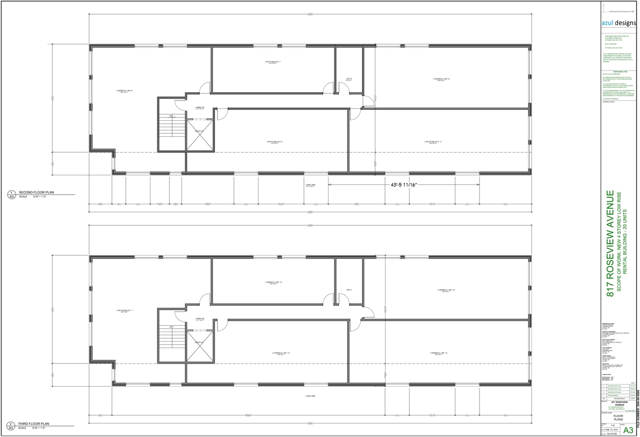 Floor plan for project from page 3 of the file '2021-10-19 - Site Plan Floor Plans Elevations - D07-12-21-0165'