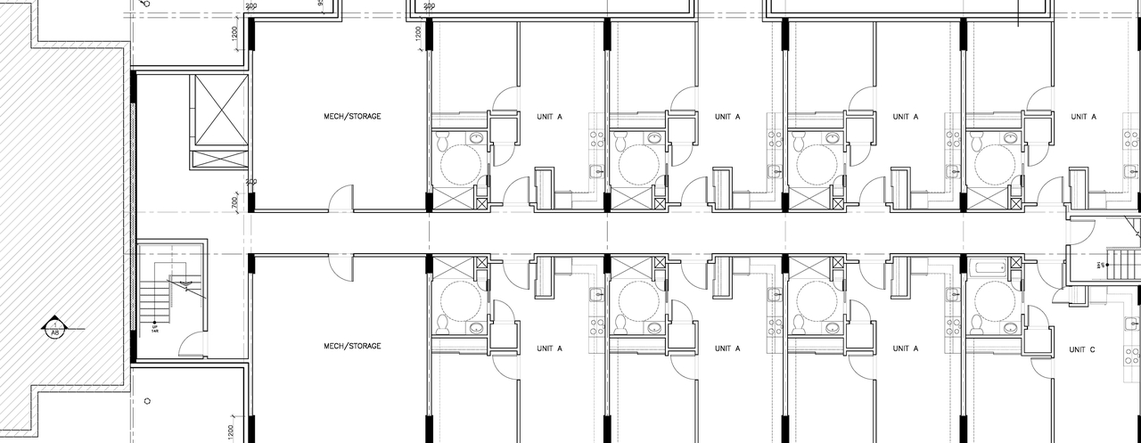 Construction site plan for project from page 1 of the file '2021-10-27 - Floor Plans - D07-12-21-0174'