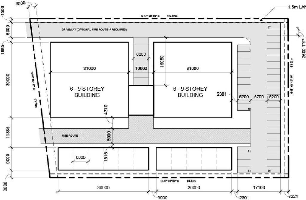 Floor plan for project from page 11 of the file '2021-10-27 - Design Brief - D07-12-21-0176'