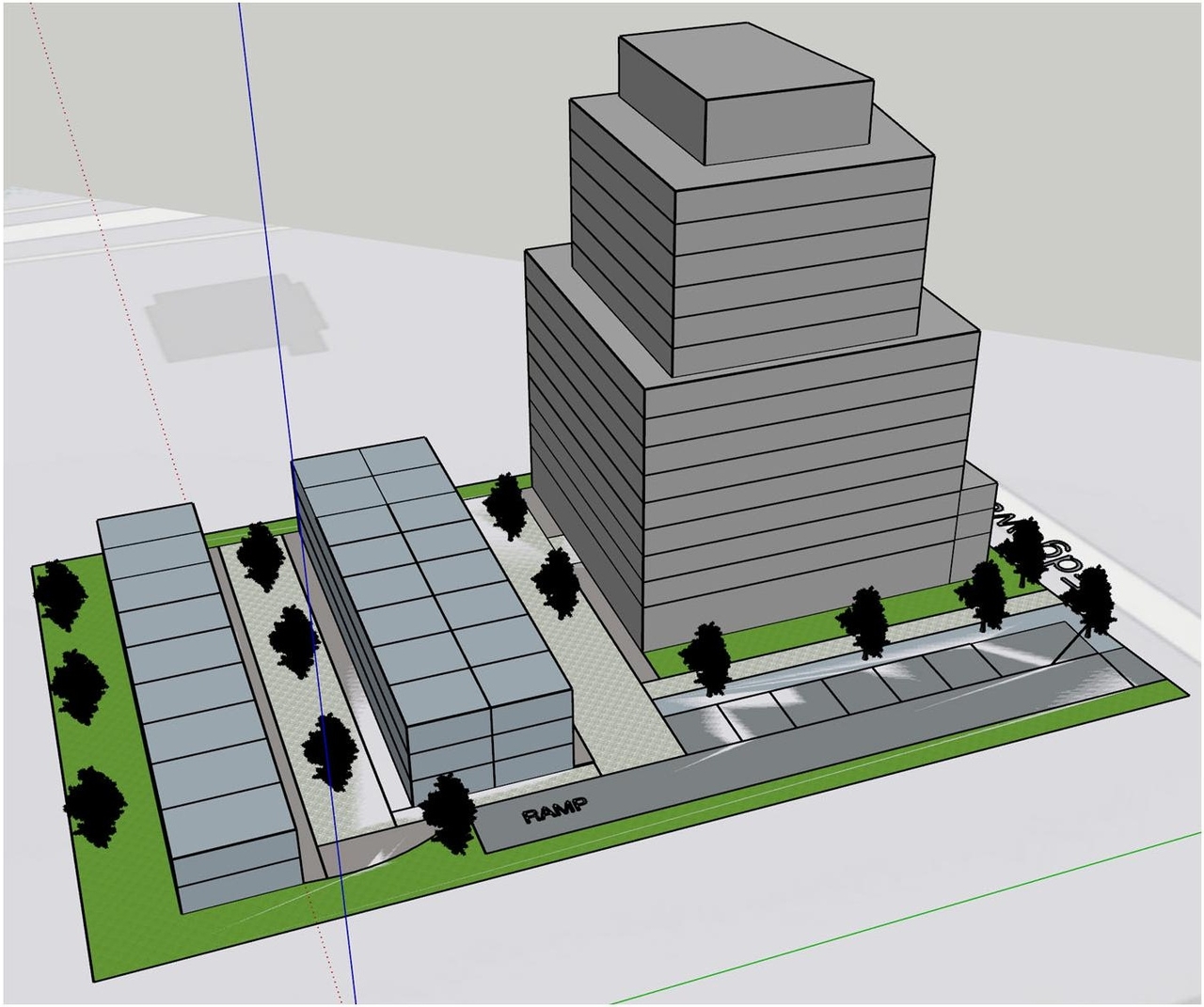Rendering of building from page 12 of the file '2021-10-27 - Design Brief - D07-12-21-0176'