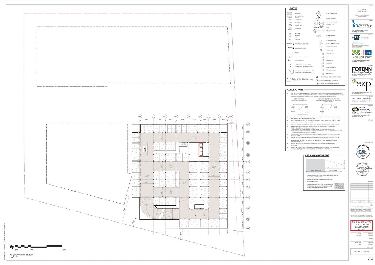 Construction site plan for project from page 3 of the file '2021-10-27 - Floor Plan Level 1 - D07-12-21-0177'