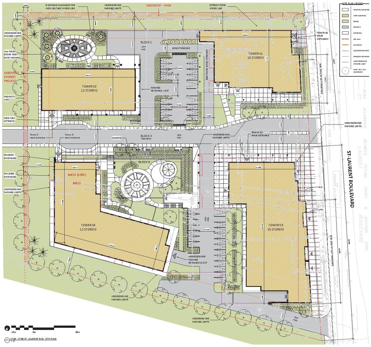 Construction site plan for project from page 5 of the file '2023-10-13 - Design Brief - D07-12-21-0177'