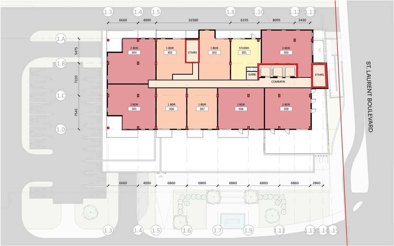 Floor plan for project from page 20 of the file '2023-10-13 - Design Brief - D07-12-21-0177'
