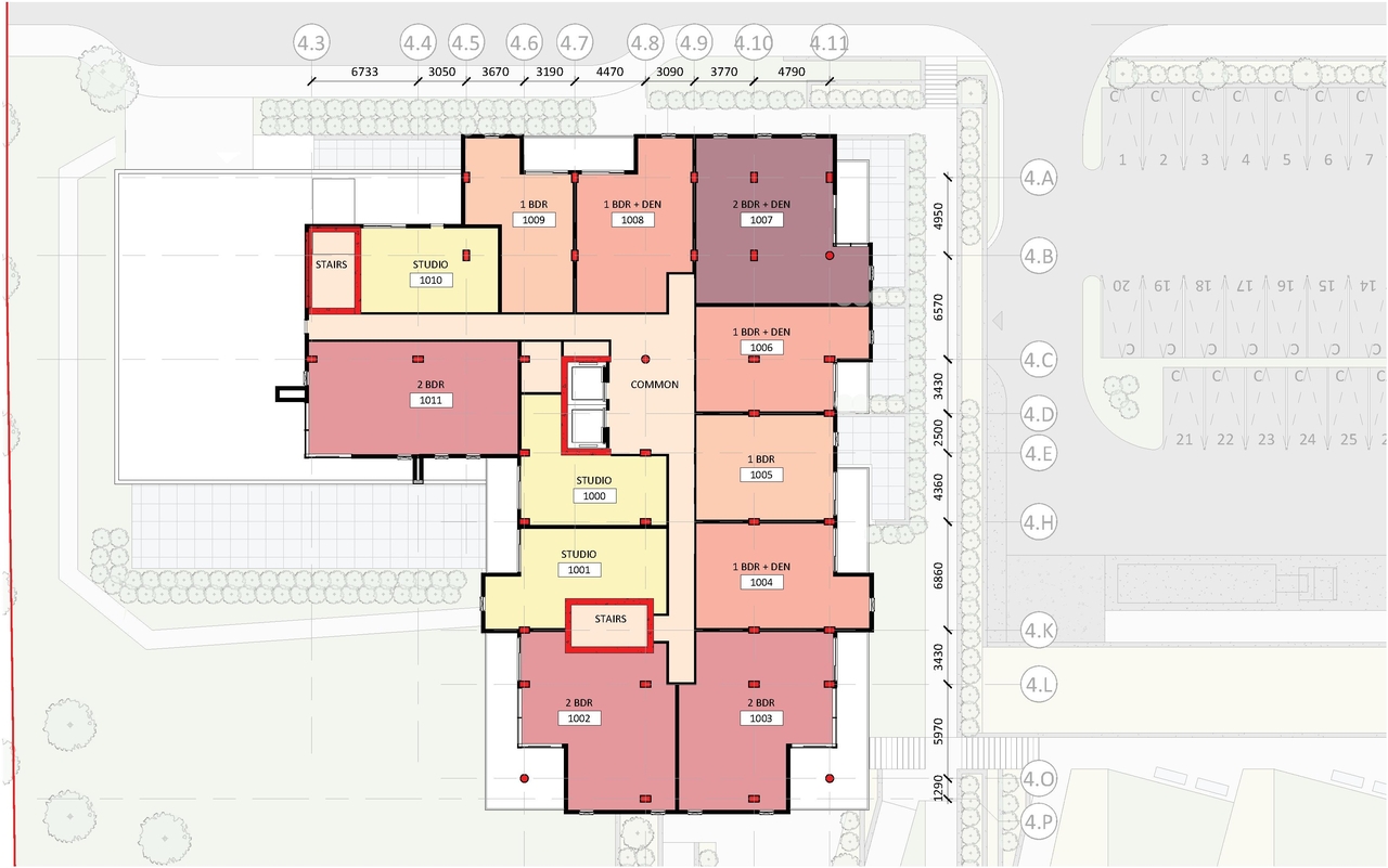 Floor plan for project from page 44 of the file '2023-10-13 - Design Brief - D07-12-21-0177'