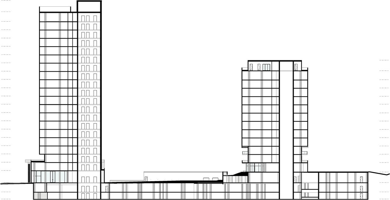 Rendering of building from page 60 of the file '2023-10-13 - Design Brief - D07-12-21-0177'