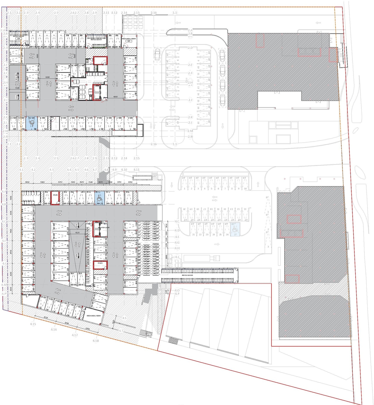 Construction site plan for project from page 13 of the file '2023-10-13 - Design Brief - D07-12-21-0177'