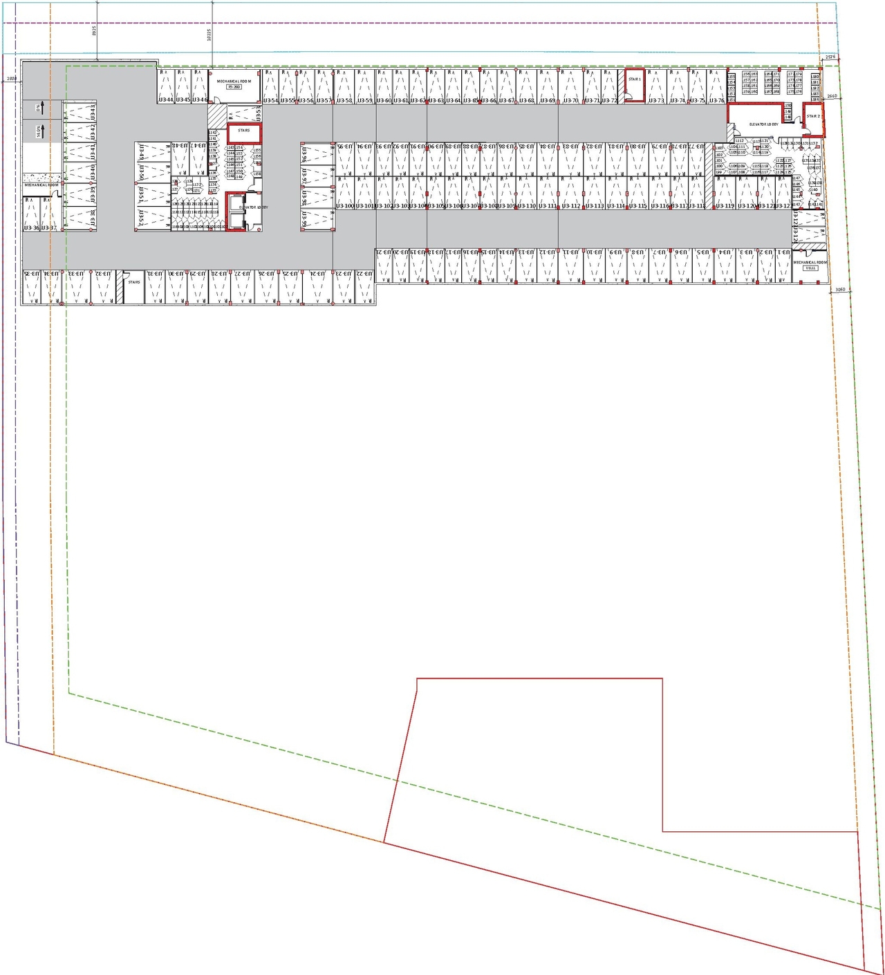 Construction site plan for project from page 16 of the file '2023-10-13 - Design Brief - D07-12-21-0177'