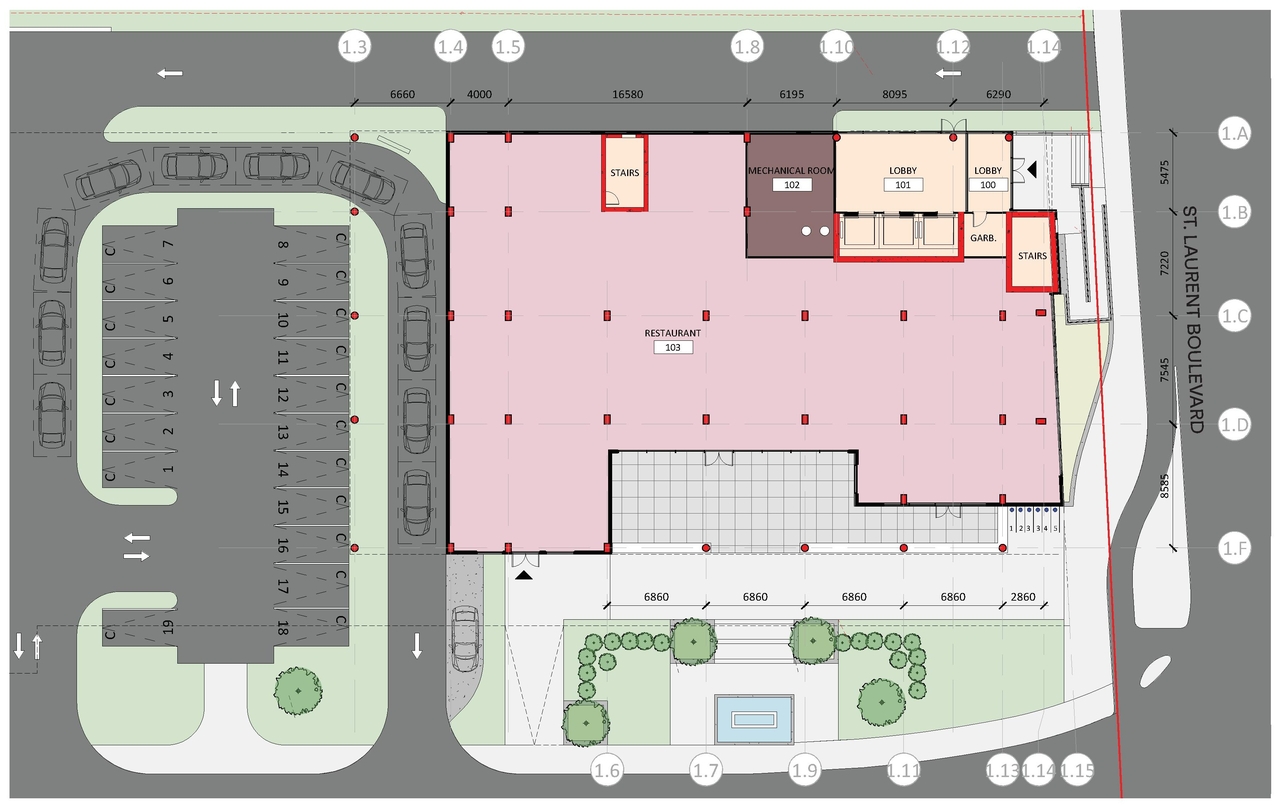 Construction site plan for project from page 18 of the file '2023-10-13 - Design Brief - D07-12-21-0177'